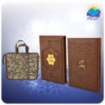 ديوان بابا طاهر وزيری قابدار چرم برجسته با ساک ترمه هدیه (كد 2702)