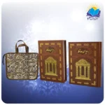 ديوان حافظ وزيری قابدار چرم تمام مصور لب چاپ با ساک ترمه هدیه (كد 335)