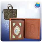 گزیده دیوان شمس تبریزی نفیس وزيری جعبه باز شو چرم کاغذ گلاسه با ساک ترمه هدیه (كد 110044)