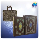 كلیات شاهنامه فردوسی رحلی جعبه باز شو چرم کاغذ گلاسه لب چاپ با ساک ترمه هدیه (كد208)