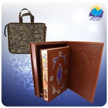 كلیات شاهنامه فردوسی چاپ مسکو رحلی جعبه باز شو، کاغذ معطر لب چاپ با ساک ترمه هدیه (كد210)