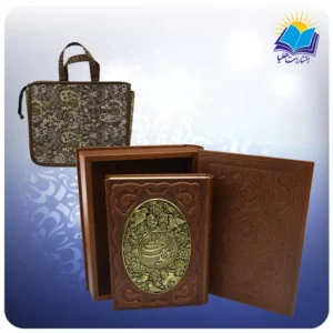 دیوان حافظ وزیری کاغذ معطر جعبه باز شو چرم و مس با ساک ترمه هدیه (کد 2423)