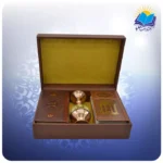 حافظ و خيام و باباطاهر پالتويی چرم با گلدان خاتم 16 با ساک ترمه هدیه (كد 90164) - Image 5