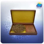 گلستان سعدی جيبی چرم با بشقاب الماس تراش 20 (كد 90177)