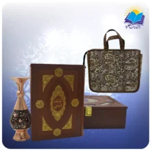 كليات شاهنامه وزيری با گلدان الماس تراش با ساک ترمه هدیه(كد 90312)