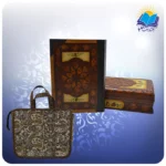 ديوان حافظ وزيری جعبه دار چرم طبيعی با ساک ترمه هدیه (کد ch22)