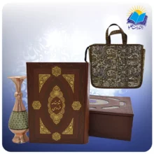 كليات شاهنامه وزيری با گلدان خاتم با ساک ترمه هدیه(كد 90322)