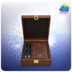 خيام و بابا طاهر پالتويي چرم با دوخودكار با ساک هدیه ترمه (كد 190377) - Image 3