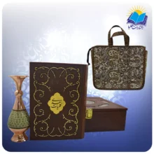 كليات سعدی وزيری با گلدان خاتم با ساک ترمه هدیه(كد 90323)