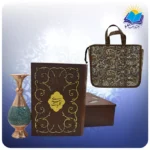 كليات سعدی وزيری با گلدان فیروزه با ساک ترمه هدیه(كد 90326)