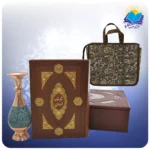 كليات شاهنامه وزيری با گلدان فیروزه با ساک ترمه هدیه(كد 90329)