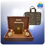 كليات سعدی وزيری تحرير با دو گلدان خاتم 25 با ساک ترمه هدیه(كد 90353)