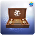 كليات سعدی وزيری تحرير با دو گلدان خاتم 25 با ساک ترمه هدیه(كد 90353) - Image 3