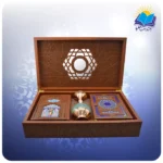 قرآن و حافظ وزیری با گلدان فیروزه 25 با ساک ترمه هدیه (کد90355) - Image 2