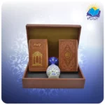 قرآن و حافظ پالتویی چرم با گلدان مینا 16 با ساک ترمه هدیه (کد 90368) - Image 2