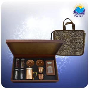 حافظ پالتویی با ست دمنوش مسی یا ساک ترمه هدیه (کد 90242)