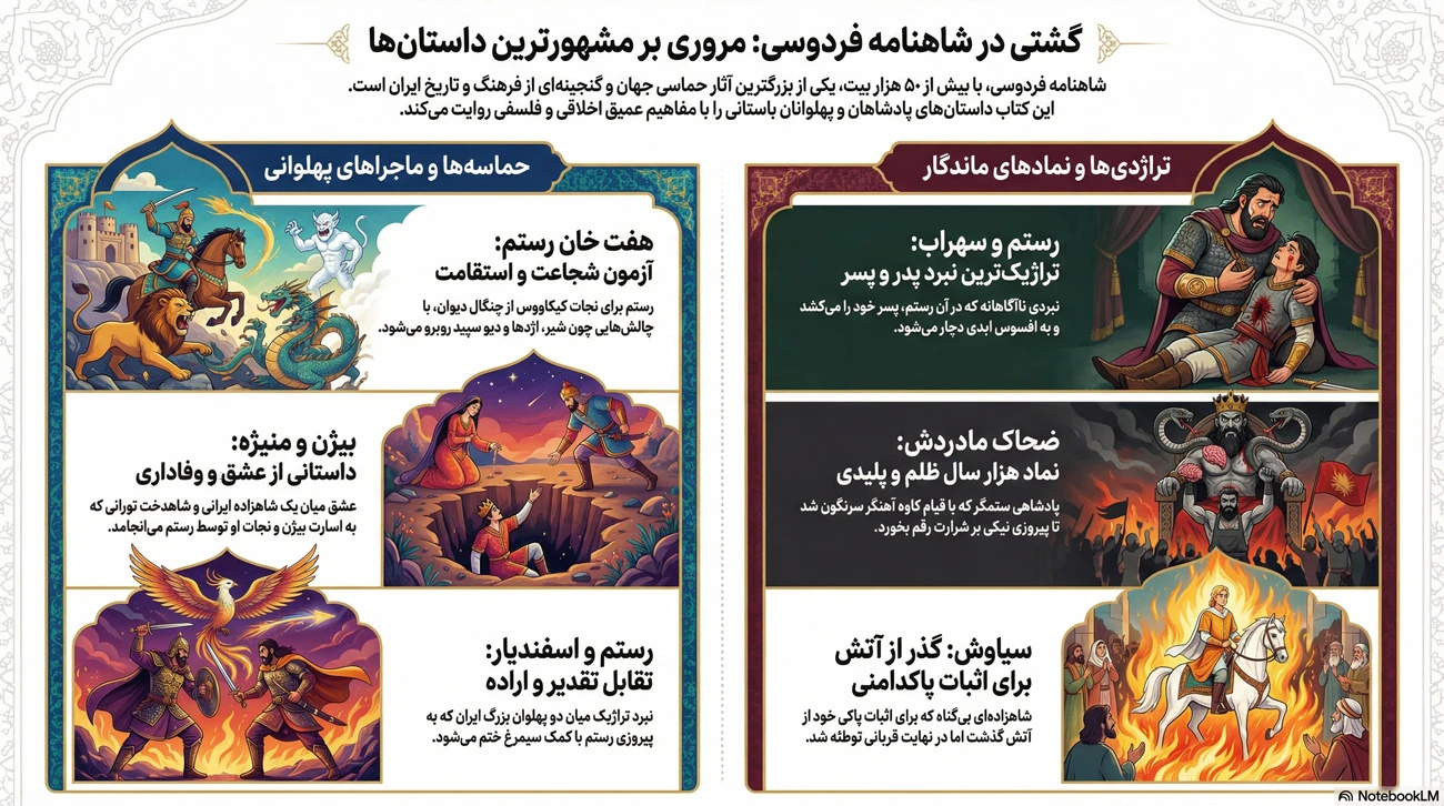 مشهورترین داستان‌های شاهنامه فردوسی