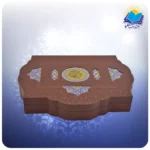 قرآن وزیری جعبه دار چرم طرح صدف با آینه بدون ترجمه با ساک ترمه هدیه (كد 140147) - Image 2