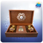 مثنوی وزیری با دو گلدان چرم طبیعی با ساک ترمه هدیه (کد 90278) - Image 2