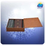 خيام و بابا طاهر پالتويی چرم با دوخودكار با ساک هدیه ترمه (كد 190377)